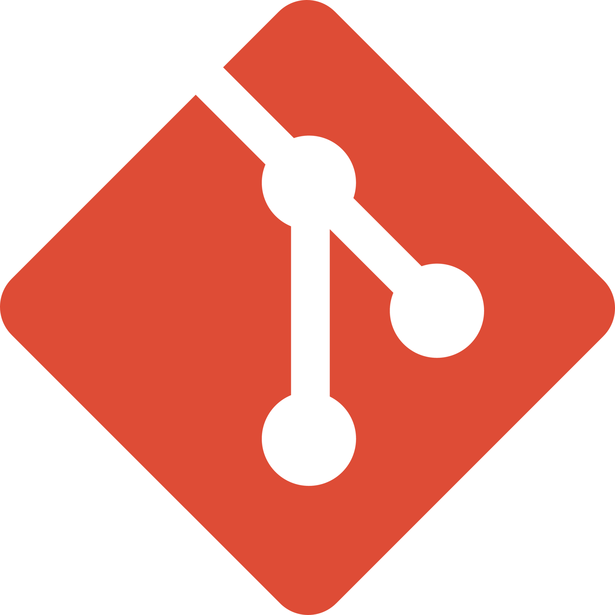 Git logo, version control system for tracking changes