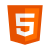 HTML logo, foundational web markup language