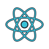 React JS logo, JavaScript library for building user interfaces